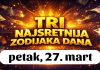 NEVJEROJATNE ŠANSE: Tri horoskopska znaka koji će danas doživjeti sreću kao NIKAD PRIJE!