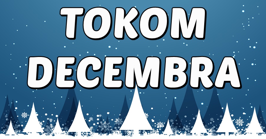 merry christmas winter landscape scene with trees and falling sn