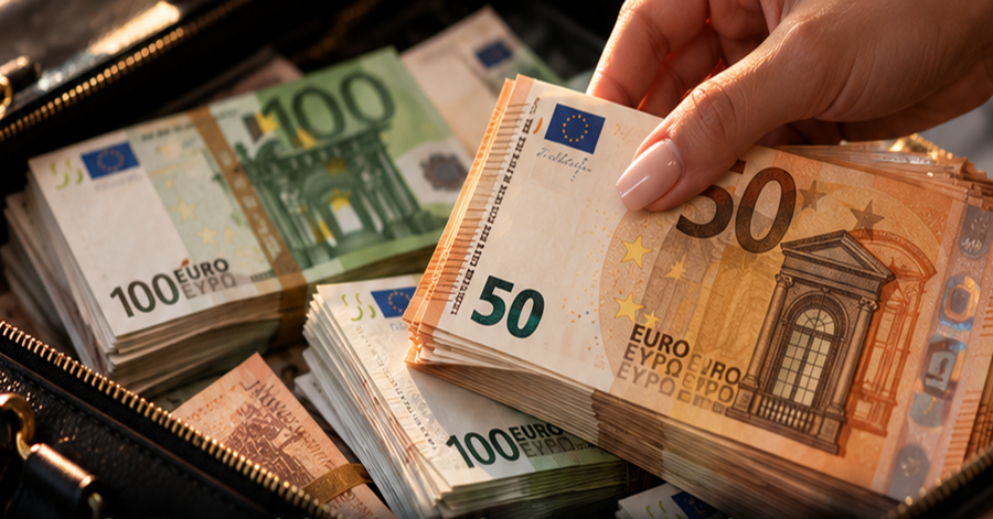 Euro cash and a golden fortune headline789